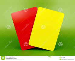 kartka czerwona i żółta